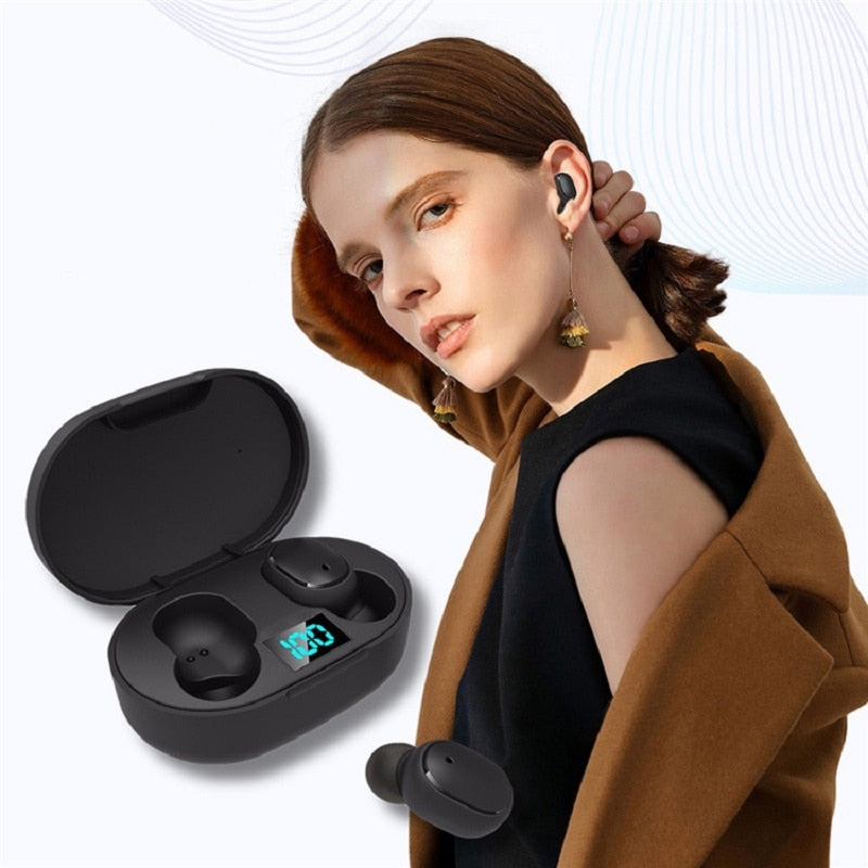 New E6s Smart Digital Display Bluetooth Headset Wireless