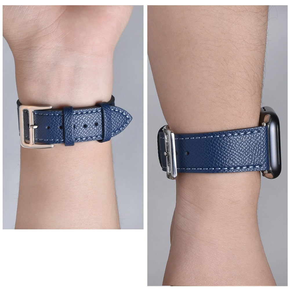 High quality Leather loop Band for iWatch 40mm 44mm Sports Strap