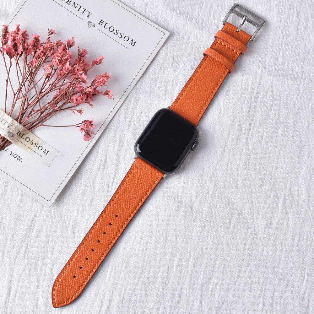 High quality Leather loop Band for iWatch 40mm 44mm Sports Strap